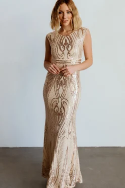 Cheap Alessia Sequin Gown | embellished + sequined