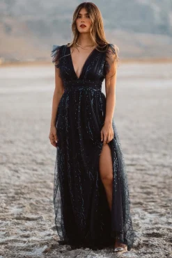 New Annika Sequin Mesh Maxi Dress | tulle styles