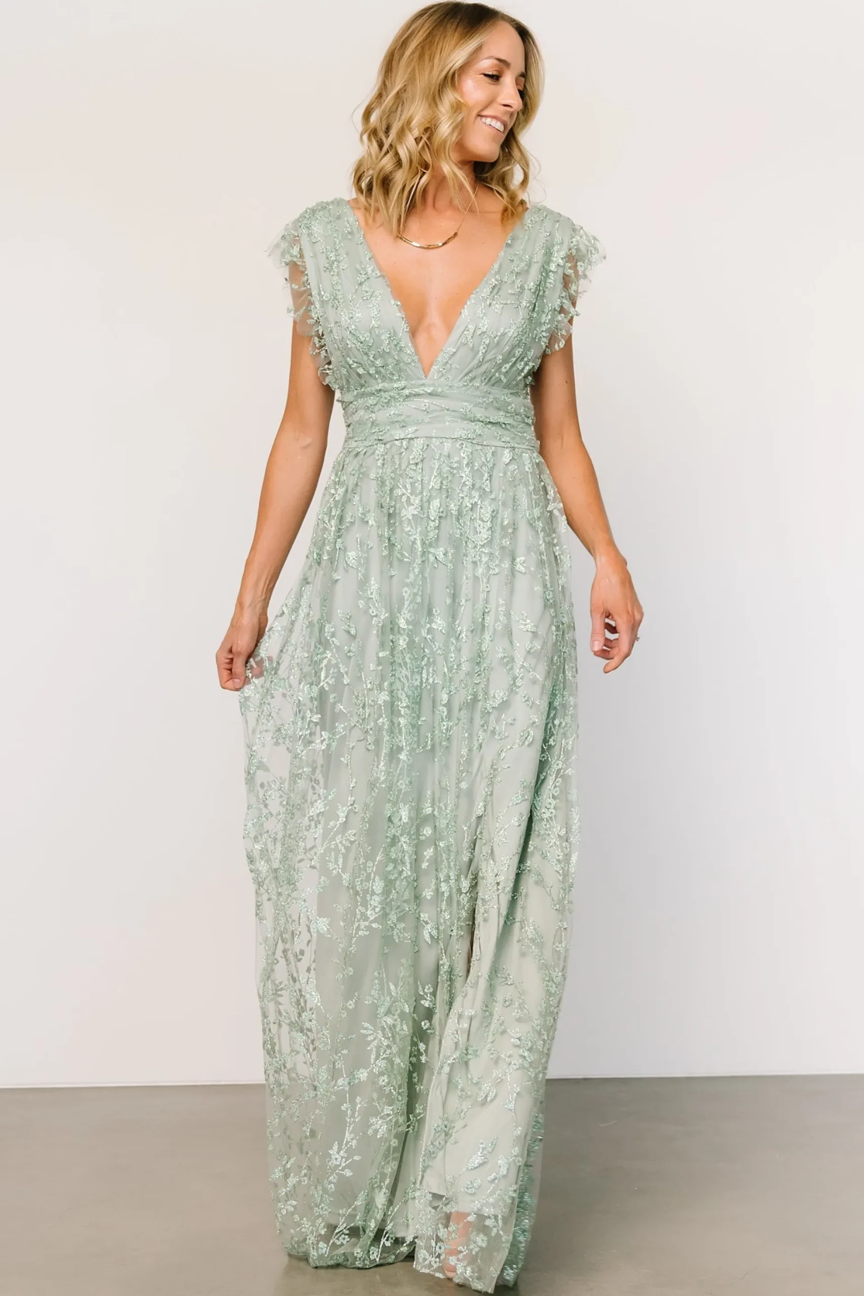 Outlet Arlene Shimmer Gown | embellished + sequined