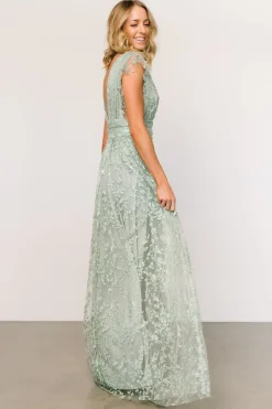 Outlet Arlene Shimmer Gown | embellished + sequined