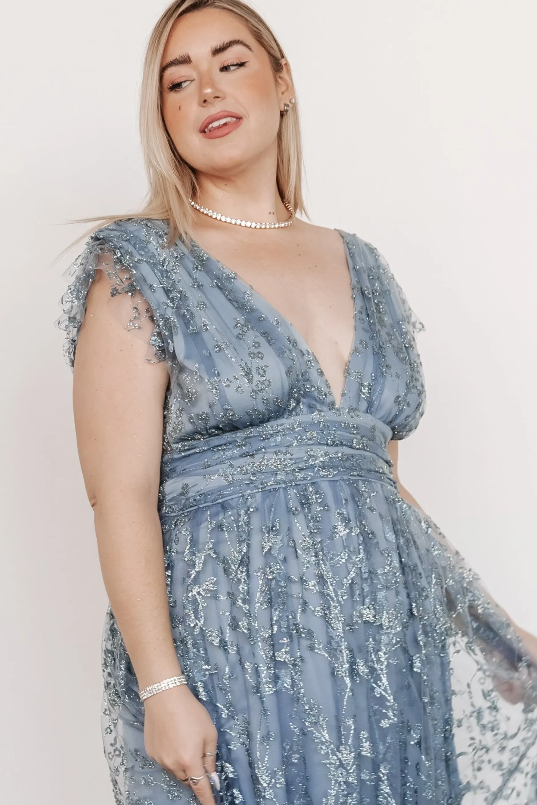 New Arlene Shimmer Gown | embellished + sequined