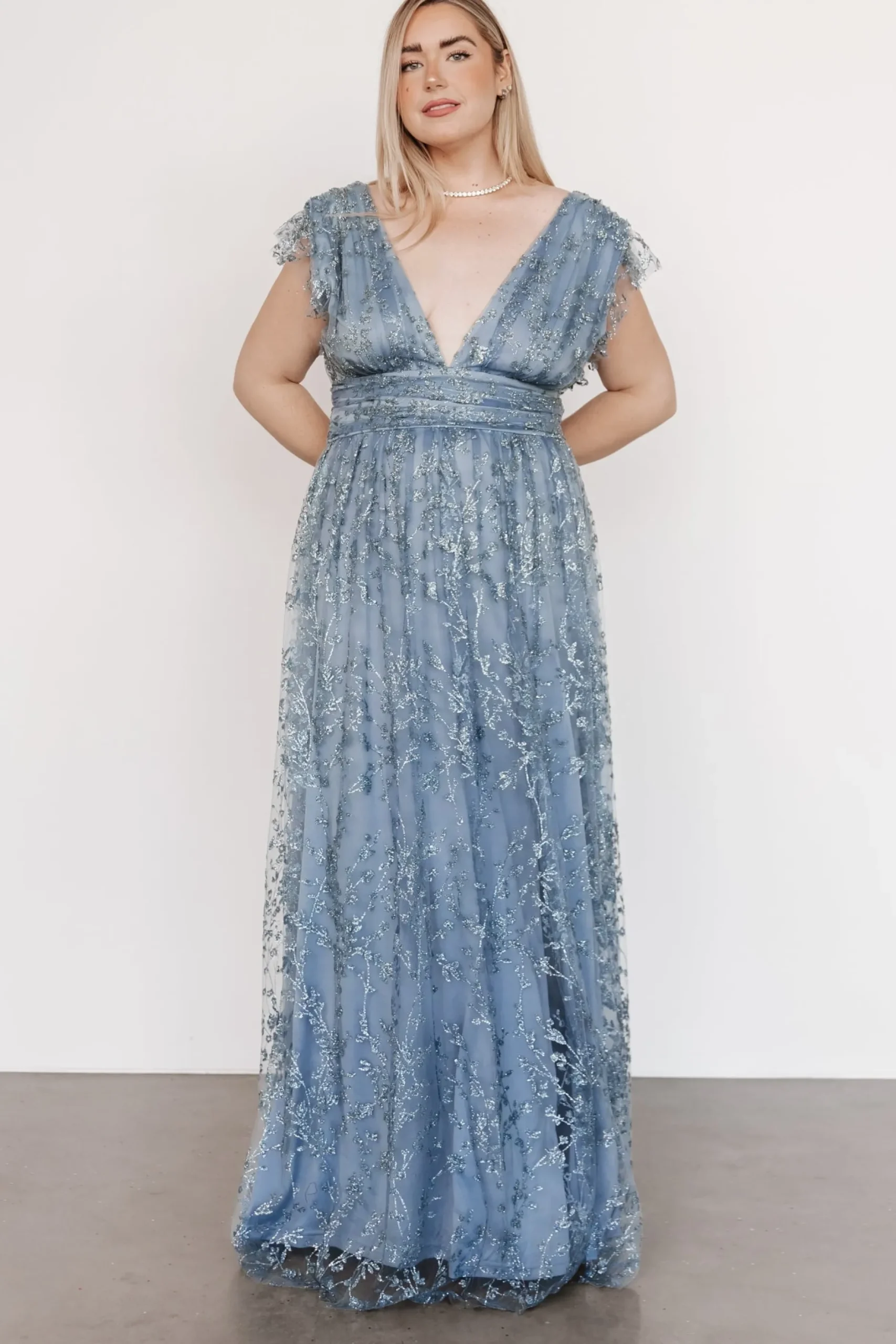 New Arlene Shimmer Gown | embellished + sequined