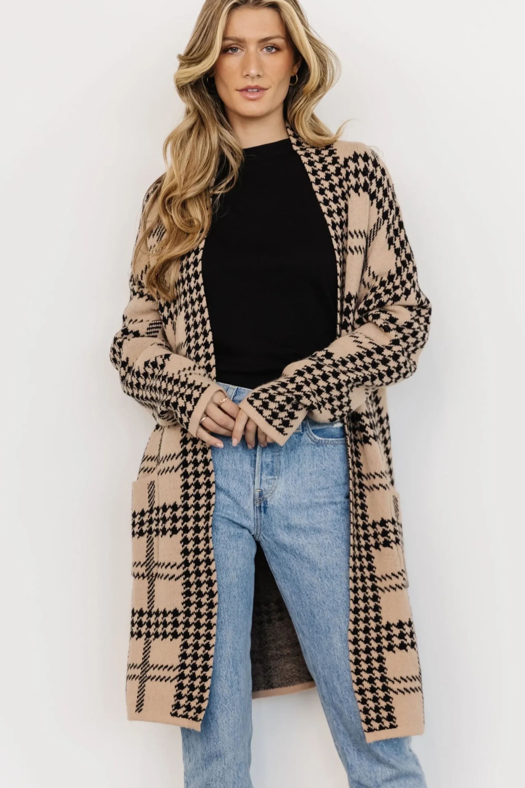 Online Arvo Houndstooth Long Cardigan | cardigans