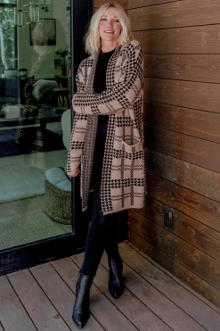 Online Arvo Houndstooth Long Cardigan | cardigans