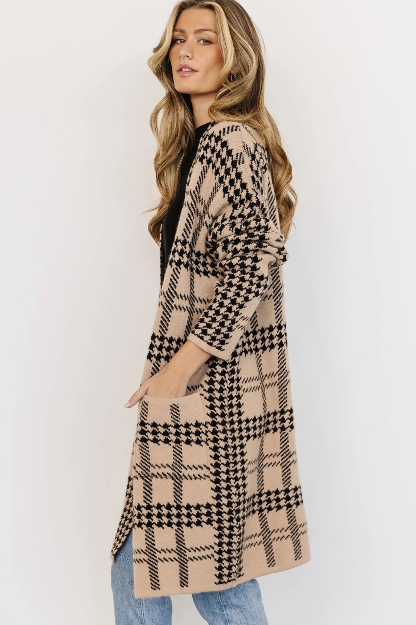 Online Arvo Houndstooth Long Cardigan | cardigans