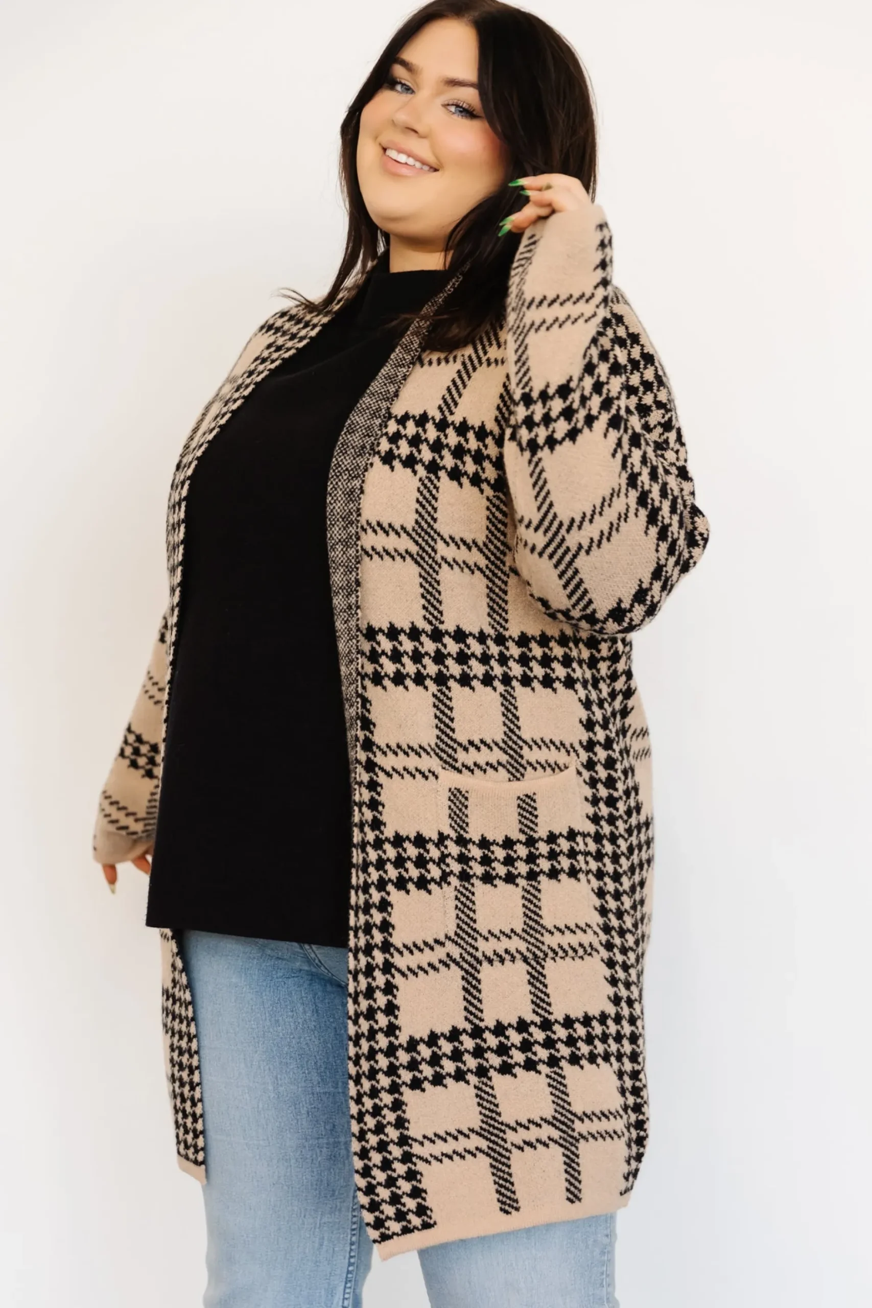Online Arvo Houndstooth Long Cardigan | cardigans