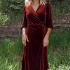 Shop Beckinsale Velvet Wrap Dress | WEDDING SUITE | wedding guest