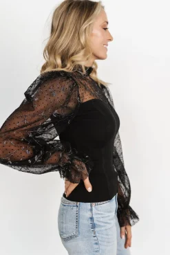 Discount Betsy Shimmer Sleeve Top | blouses + shirts