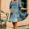 Clearance Bliss Smocked Velvet Short Dress | bump friendly