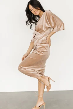 Clearance Brendyn Ruched Velvet Dress | DRESSES | midi dresses