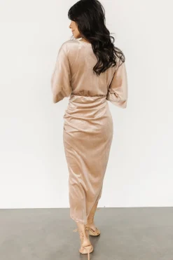 Clearance Brendyn Ruched Velvet Dress | DRESSES | midi dresses