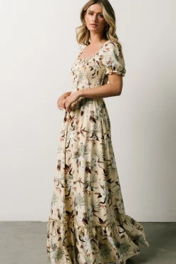 Cheap Capri Smocked Maxi Dress | WINTER ESSENTIALS