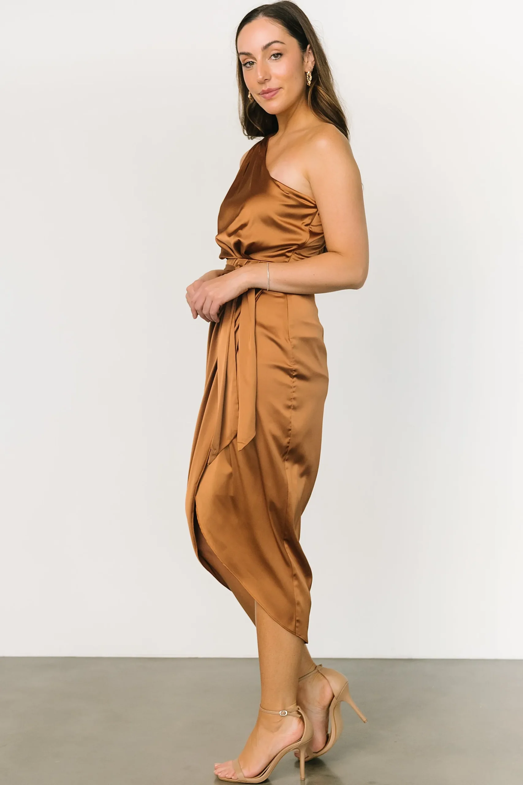 Cheap Celia One Shoulder Midi Dress | BEST SELLERS