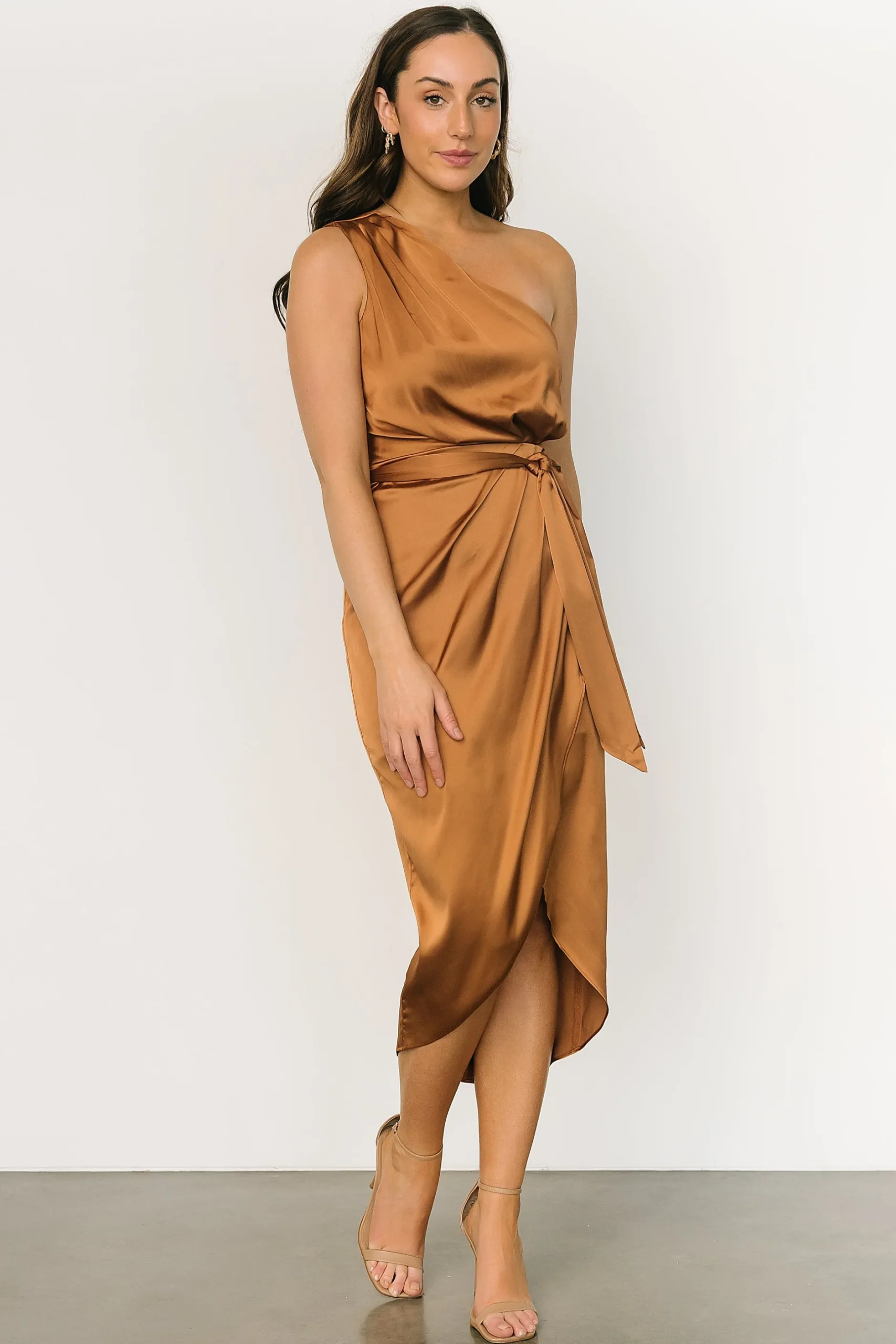 Cheap Celia One Shoulder Midi Dress | BEST SELLERS