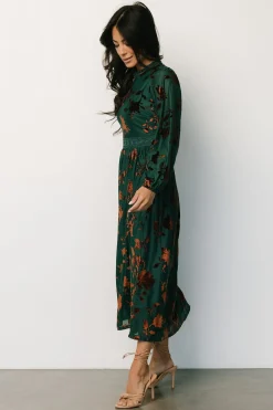 Best Christine Velvet Embossed Midi Dress | midi dresses | WEDDING SUITE