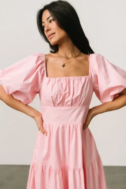 Best Sale Cindy Puff Sleeve Tiered Dress | midi dresses