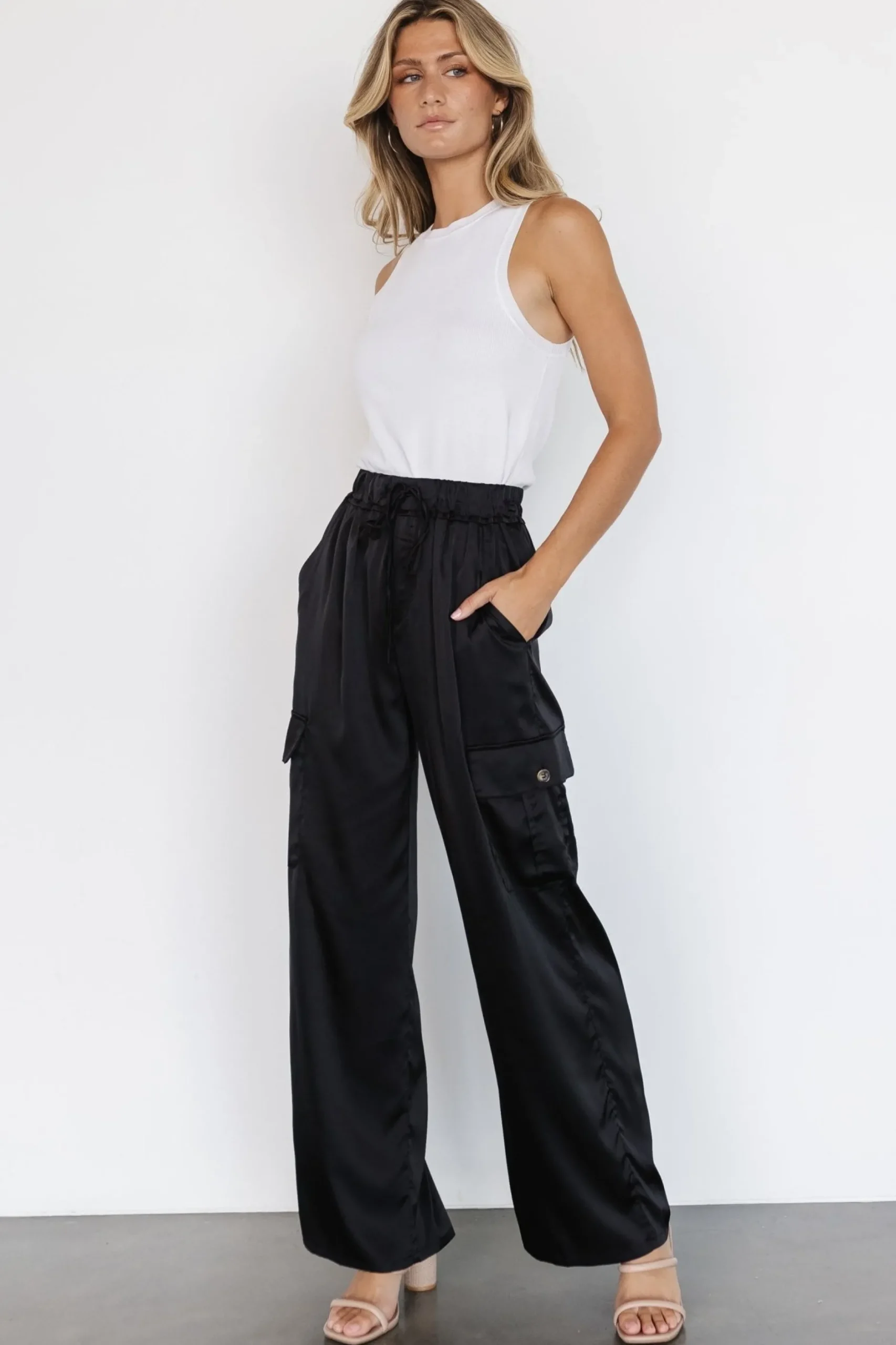 Cheap Drey Satin Pants | pants