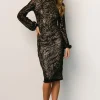 Clearance Elizabeth Sequin Midi Dress | embellished + sequined