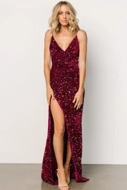 Online Emeris Sequin Gown | embellished + sequined