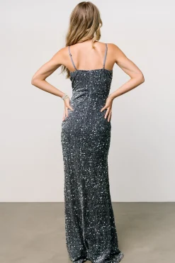 Store Emeris Sequin Gown | embellished + sequined