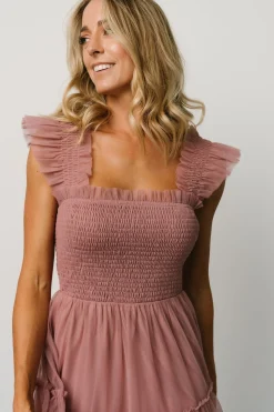 Cheap Emma Smocked Tulle Dress | DRESSES | midi dresses