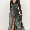Sale Esmerelda Velvet Wrap Maxi Dress | WINTER ESSENTIALS | SALE