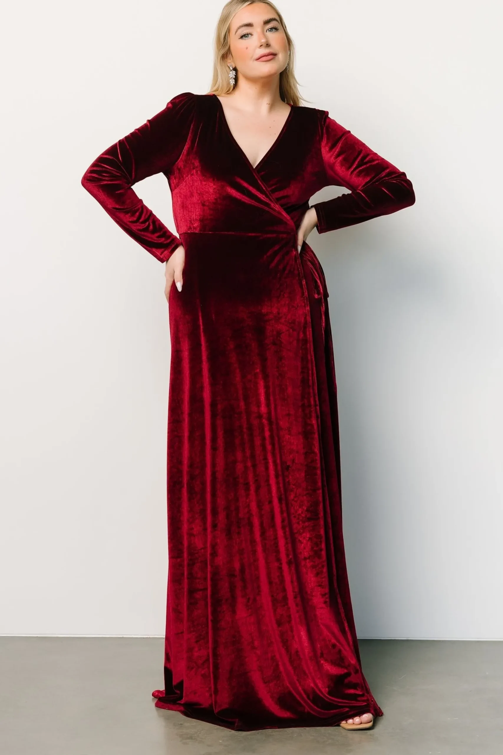 Best Sale Esmerelda Velvet Wrap Maxi Dress | bump friendly | WINTER ESSENTIALS