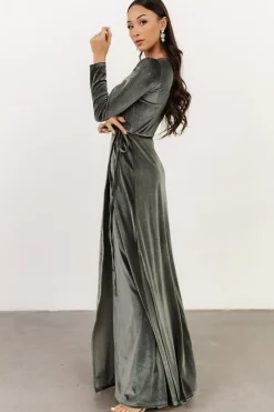 Sale Esmerelda Velvet Wrap Maxi Dress | WINTER ESSENTIALS | SALE
