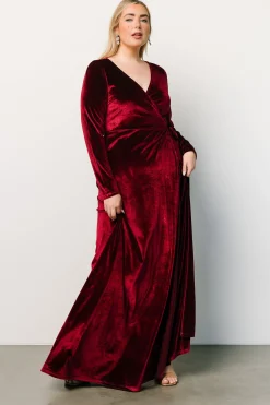Best Sale Esmerelda Velvet Wrap Maxi Dress | bump friendly | WINTER ESSENTIALS