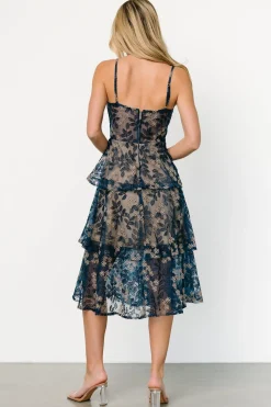 Cheap Georgiana Embroidered Midi Dress | tulle styles