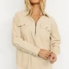 Sale Hector Half Zip Corduroy Top | outerwear