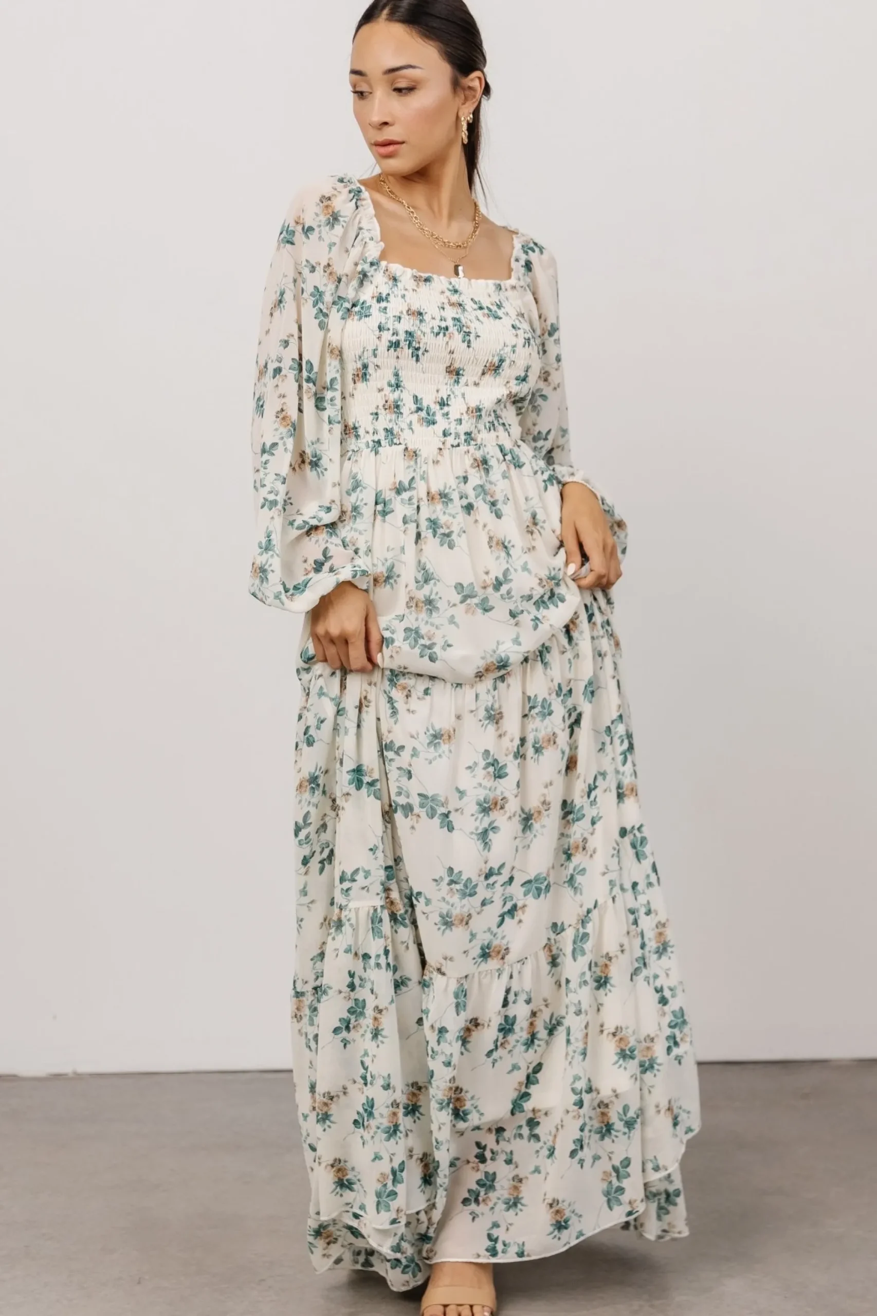 Clearance Isabela Smocked Maxi Dress | bump friendly