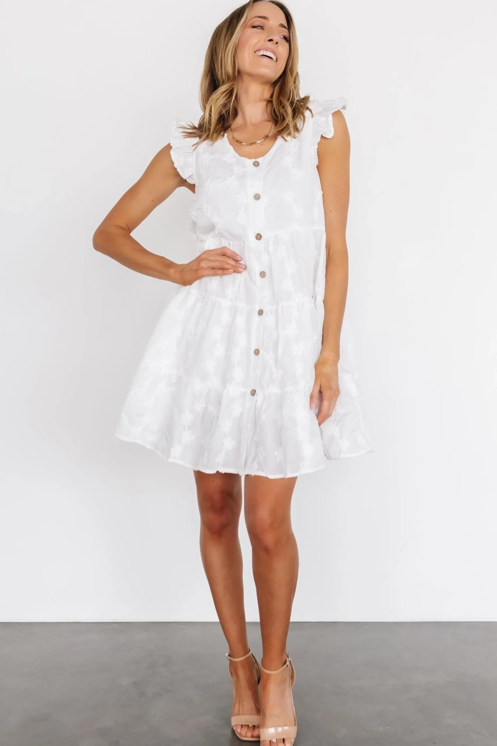 Discount Kayla Button Up Short Dress | cover up