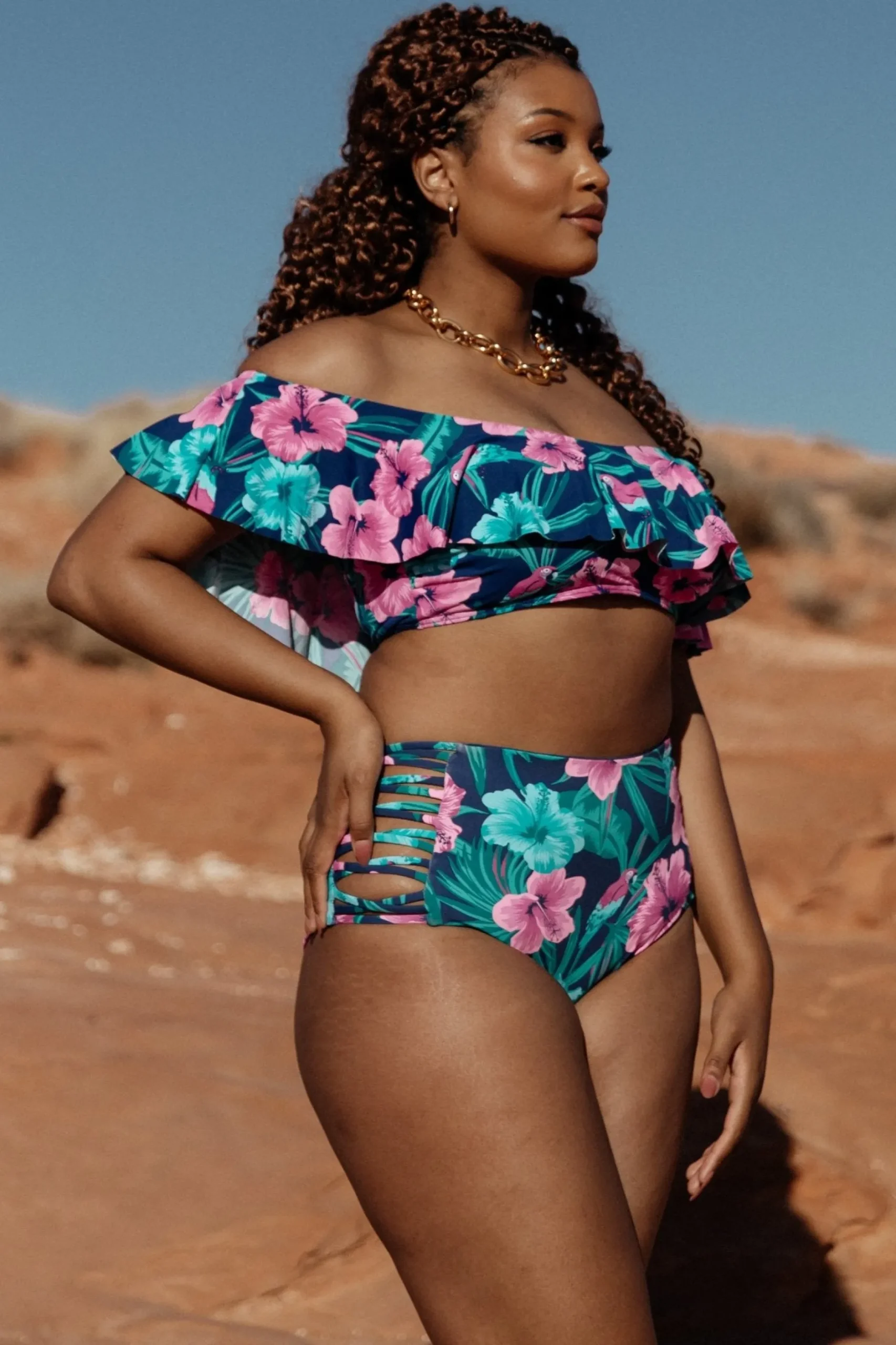 Online Keke Off Shoulder Bikini Top | bikini