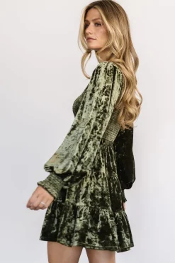 Store Kele Crushed Velvet Mini Dress | short dresses | WEDDING SUITE