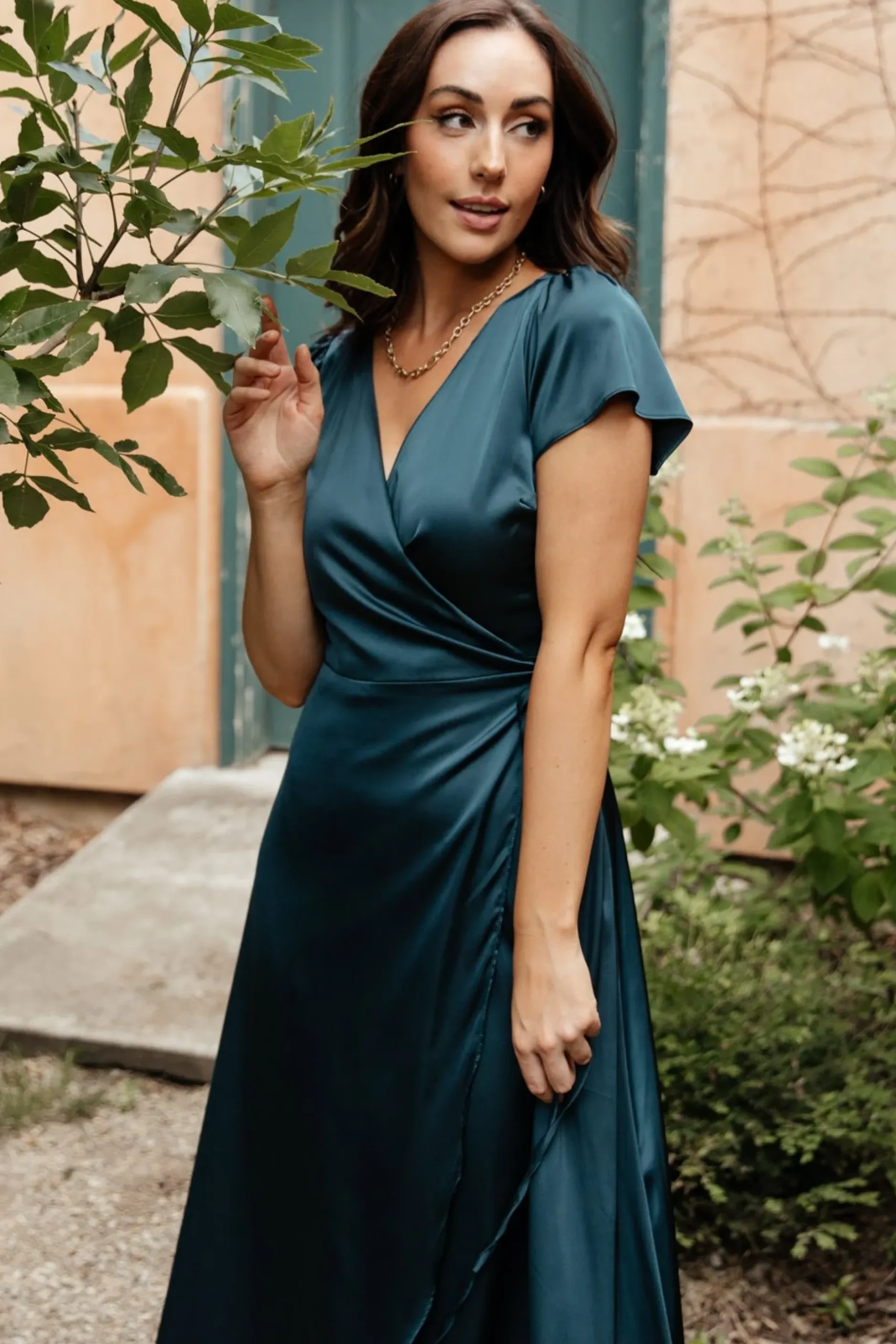 Store Krystal Satin Wrap Gown | WEDDING SUITE | wedding guest