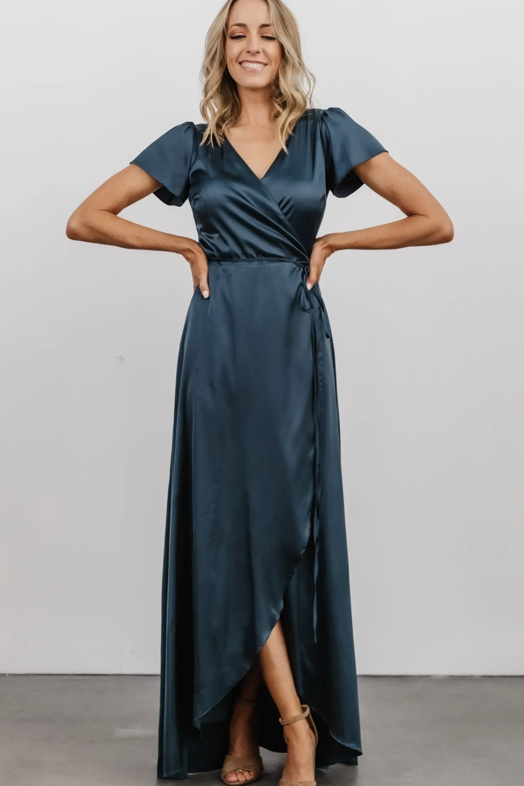 Store Krystal Satin Wrap Gown | WEDDING SUITE | wedding guest