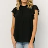 Shop Leah Mock Neck Top | blouses + shirts
