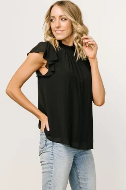 Shop Leah Mock Neck Top | blouses + shirts