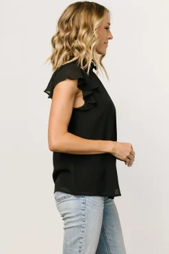 Shop Leah Mock Neck Top | blouses + shirts
