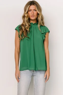 Cheap Leah Mock Neck Top | blouses + shirts