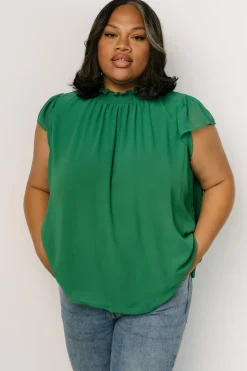 Cheap Leah Mock Neck Top | blouses + shirts