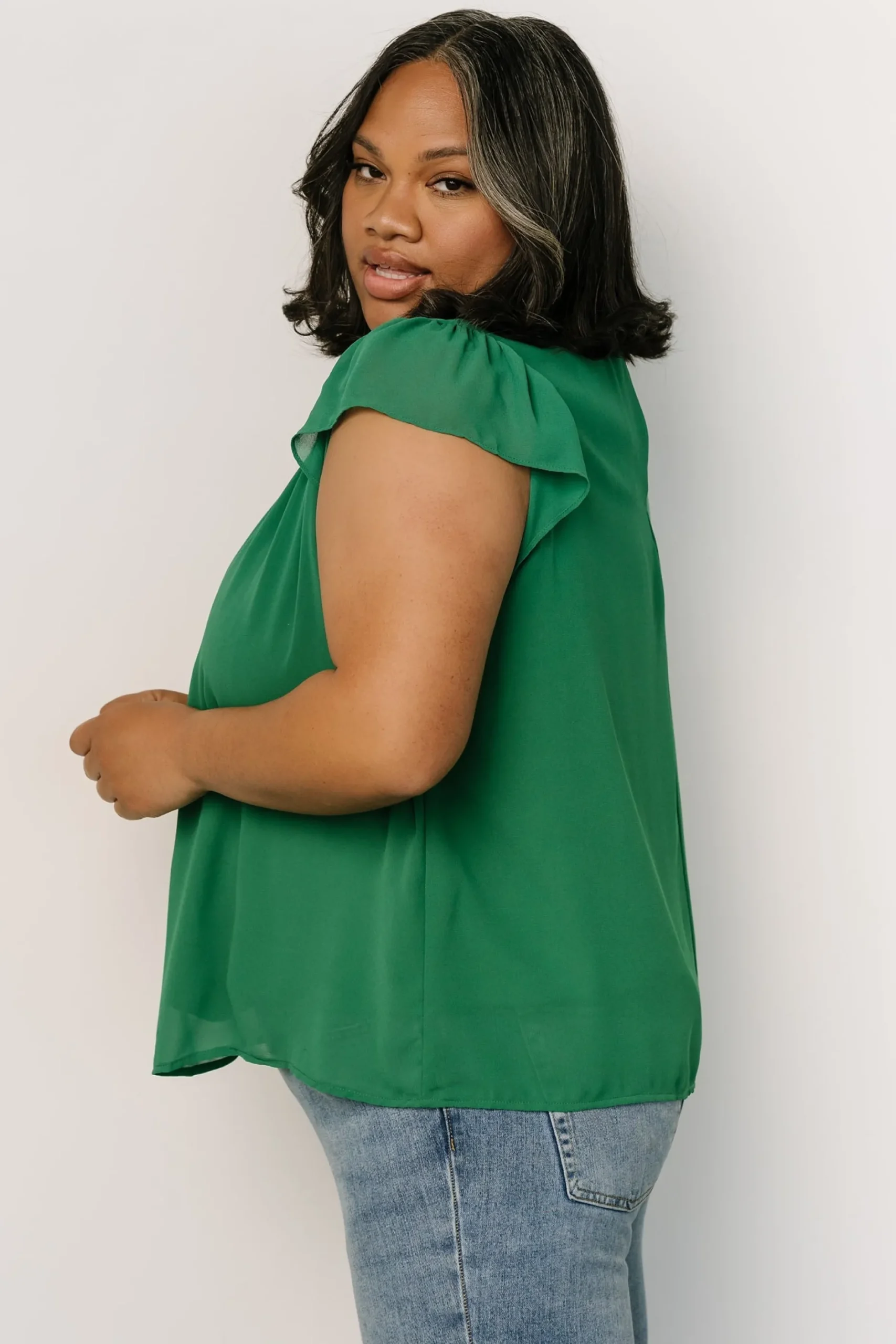 Cheap Leah Mock Neck Top | blouses + shirts