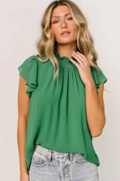 Cheap Leah Mock Neck Top | blouses + shirts