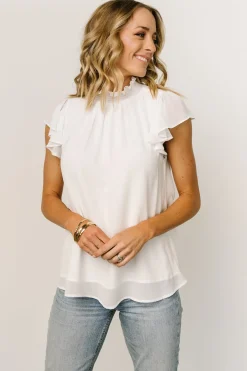 Best Leah Mock Neck Top | blouses + shirts
