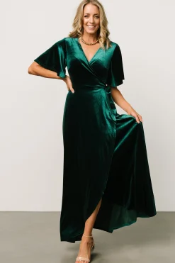 Shop Maella Velvet Wrap Dress | SALE