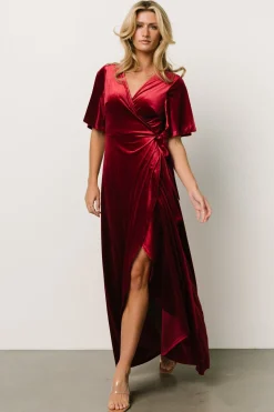 Flash Sale Maella Velvet Wrap Dress | SALE