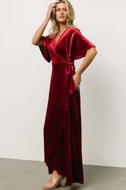 Flash Sale Maella Velvet Wrap Dress | SALE