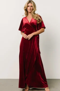 Flash Sale Maella Velvet Wrap Dress | SALE