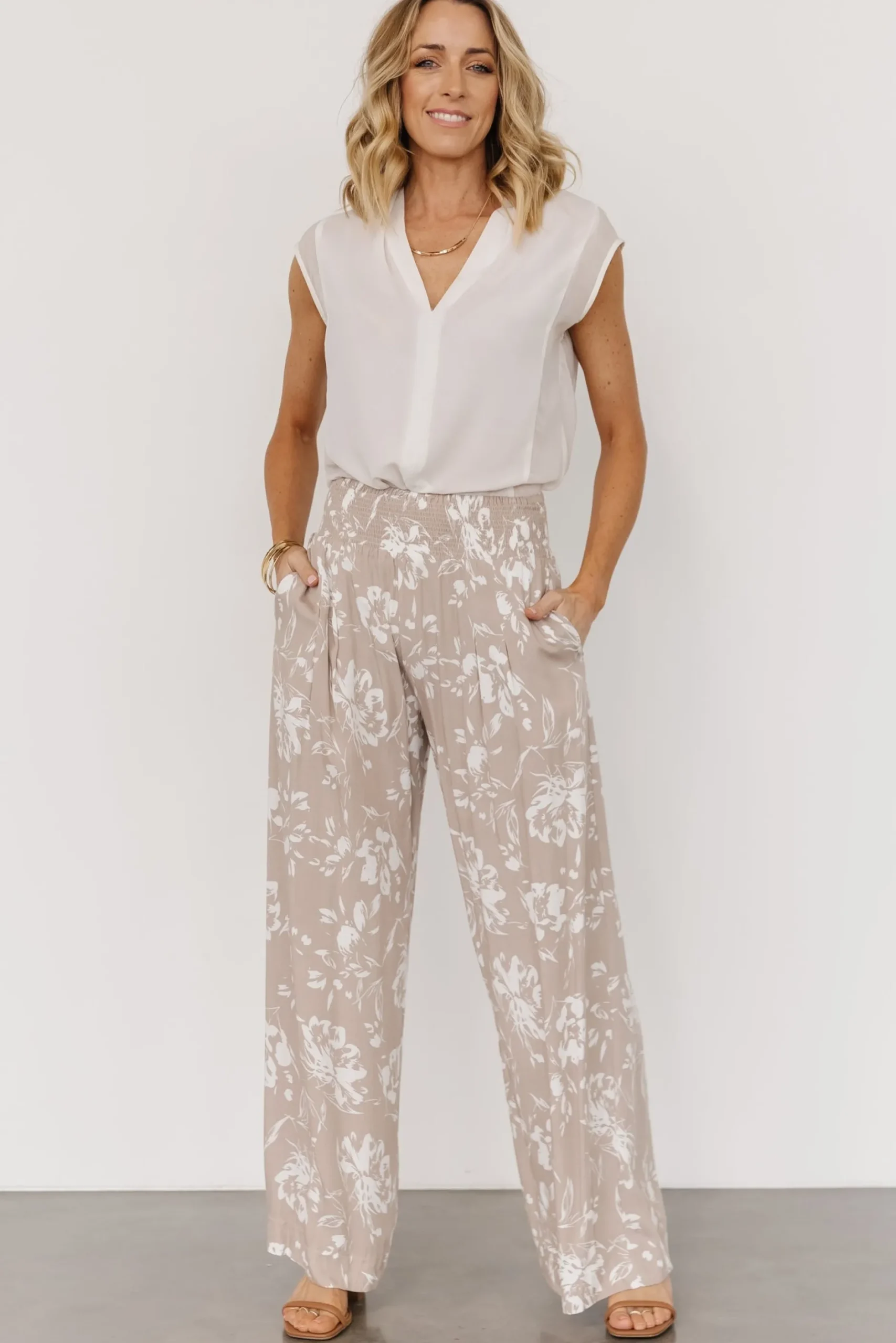 Cheap Malta Smocked Waist Pants | BOTTOMS | pants